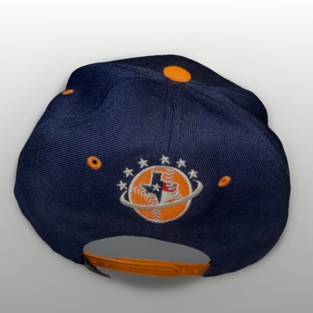 Houston Texas Astros Hat Snapnack Cap Themed Blue and Orange - Picture 2 of 3